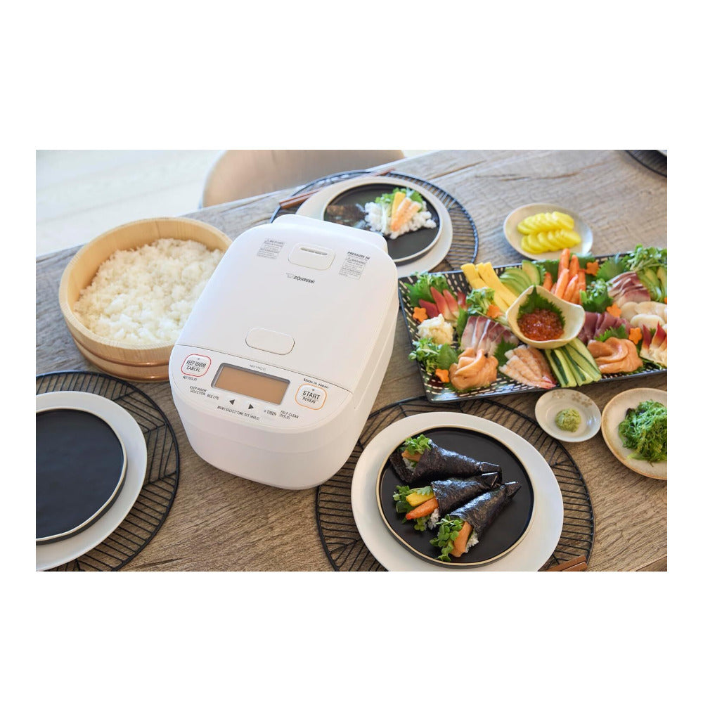 Zojirushi Pressure Induction Heating Rice Cooker and Warmer (10 Cup, White)