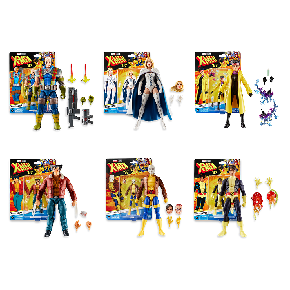 Hasbro Marvel Legends X-Men 97 6-Inches Action Figures Bundle (6 items)