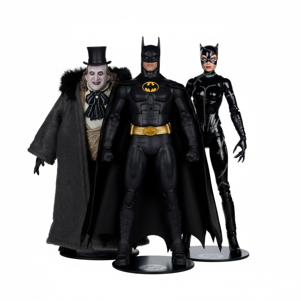McFarlane Toys - Batman Returns the Movie: Batman, Catwoman, and Penguin Bundle