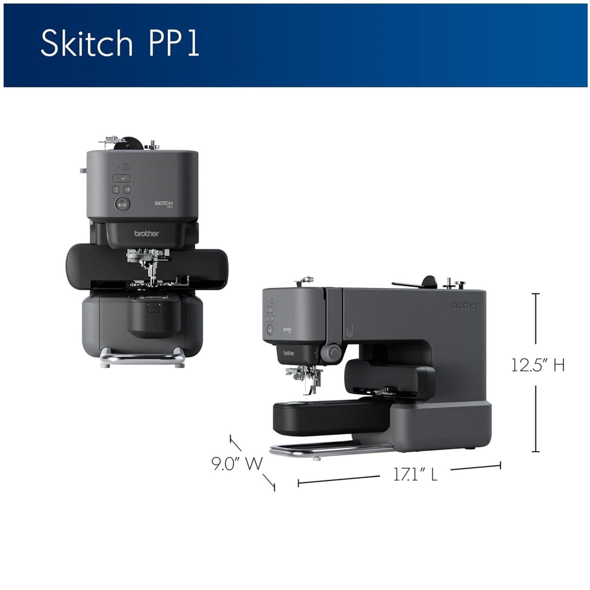 Brother Skitch Single-Needle Machine and Designio 50-Piece Thread Set Bundle