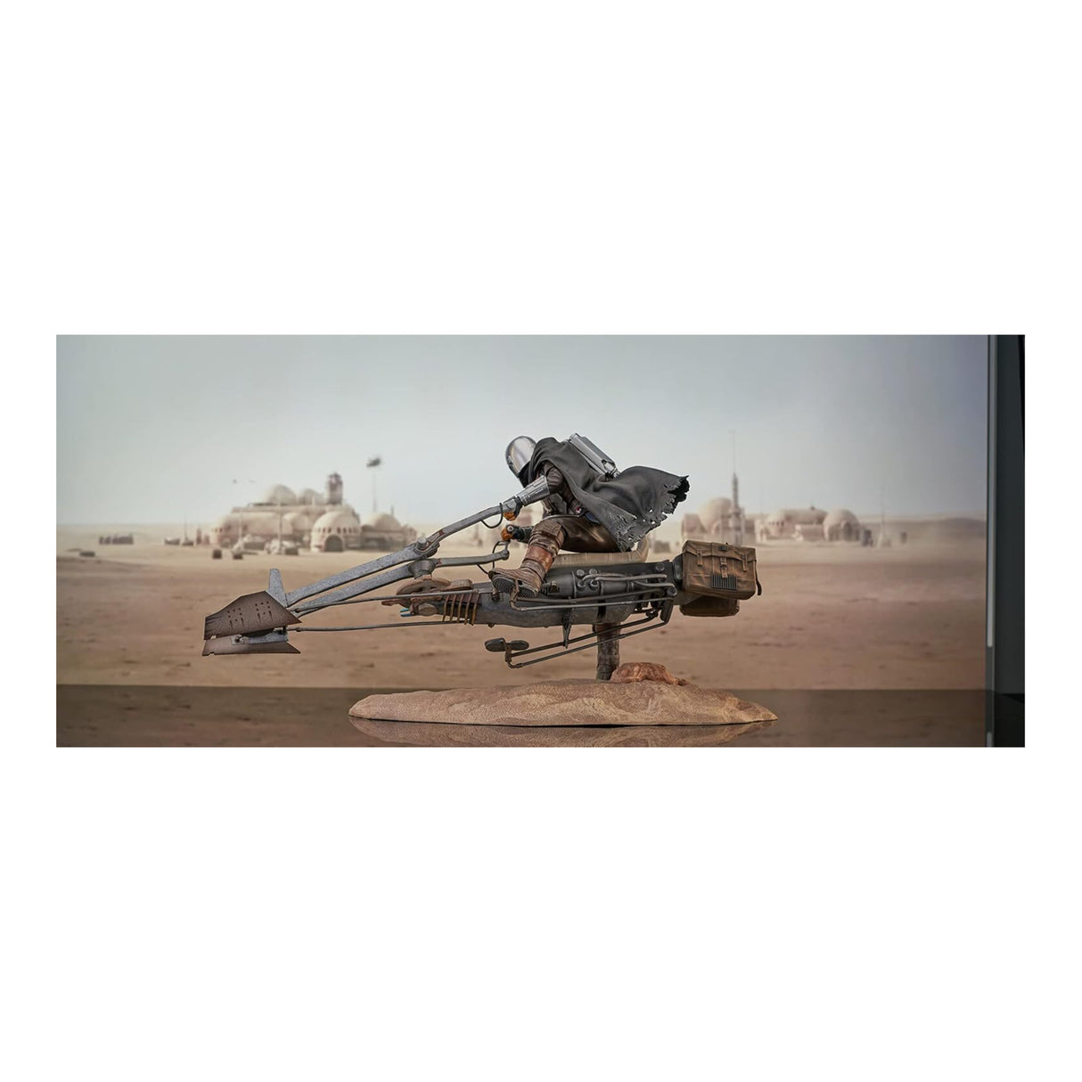 Star Wars Premier Collection The Mandalorian Din Djarin with Speeder Bike Statue
