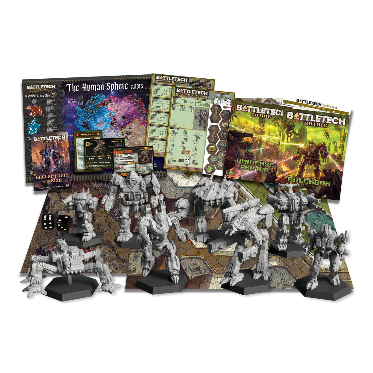 BattleTech: Gothic Core Box Set Miniatures, Maps & Mech Warfare Tabletop Game