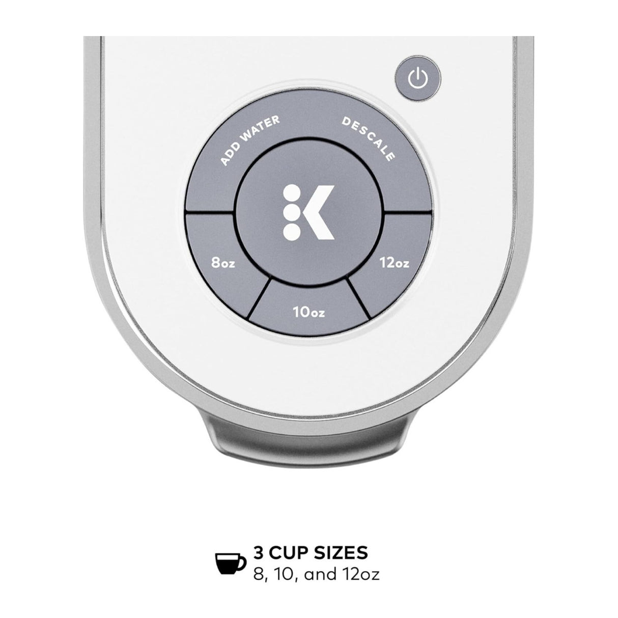 Keurig K-Slim Single Serve K-Cup Pod Coffee Maker 3 Brew Sizes (White)