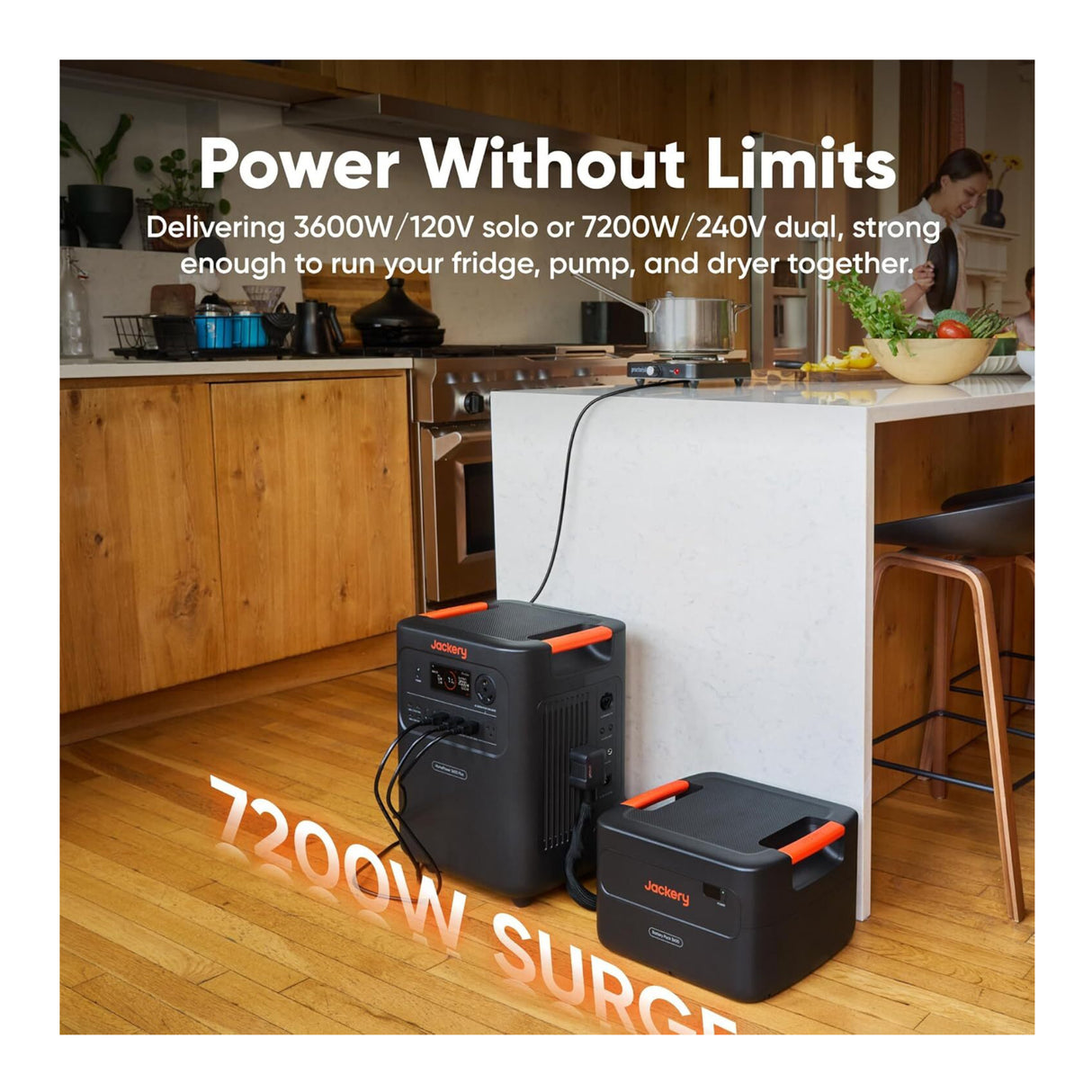 Jackery HomePower 3600 Plus Power Station with Extra Battery Pack, Solar Panel