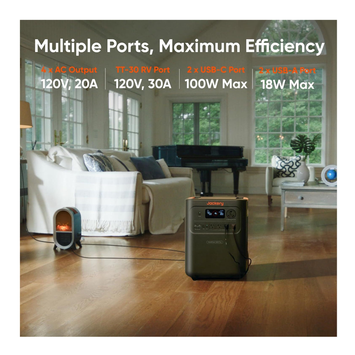 Jackery HomePower 3600 Plus Portable Power Station Double Kit
