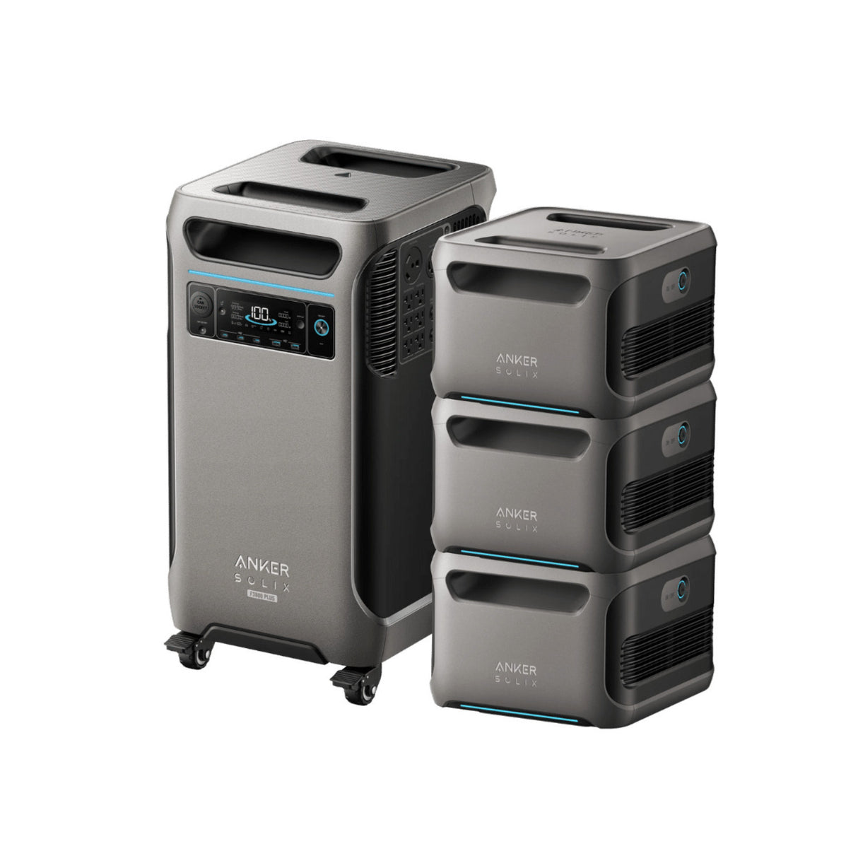 Anker SOLIX F3800 PLUS Portable Power Station with (3-Pack) Expansion Batteries