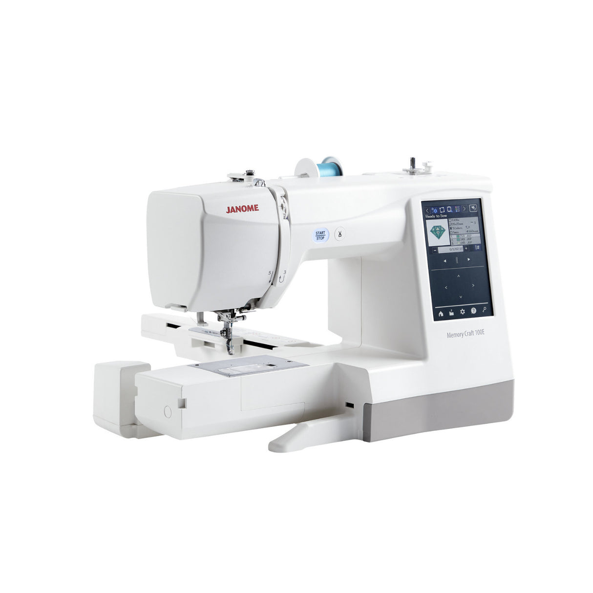 Janome Memory Craft 100E Embroidery Machine - Max Embroidery 5.5 x 5.5 Inch