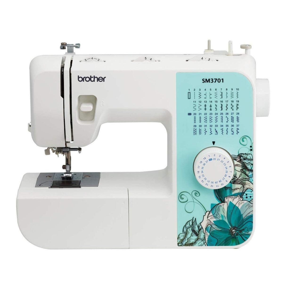 Brother SM3701 37-Stitch Sewing Machine (Multicolor) with Embroidery Thread