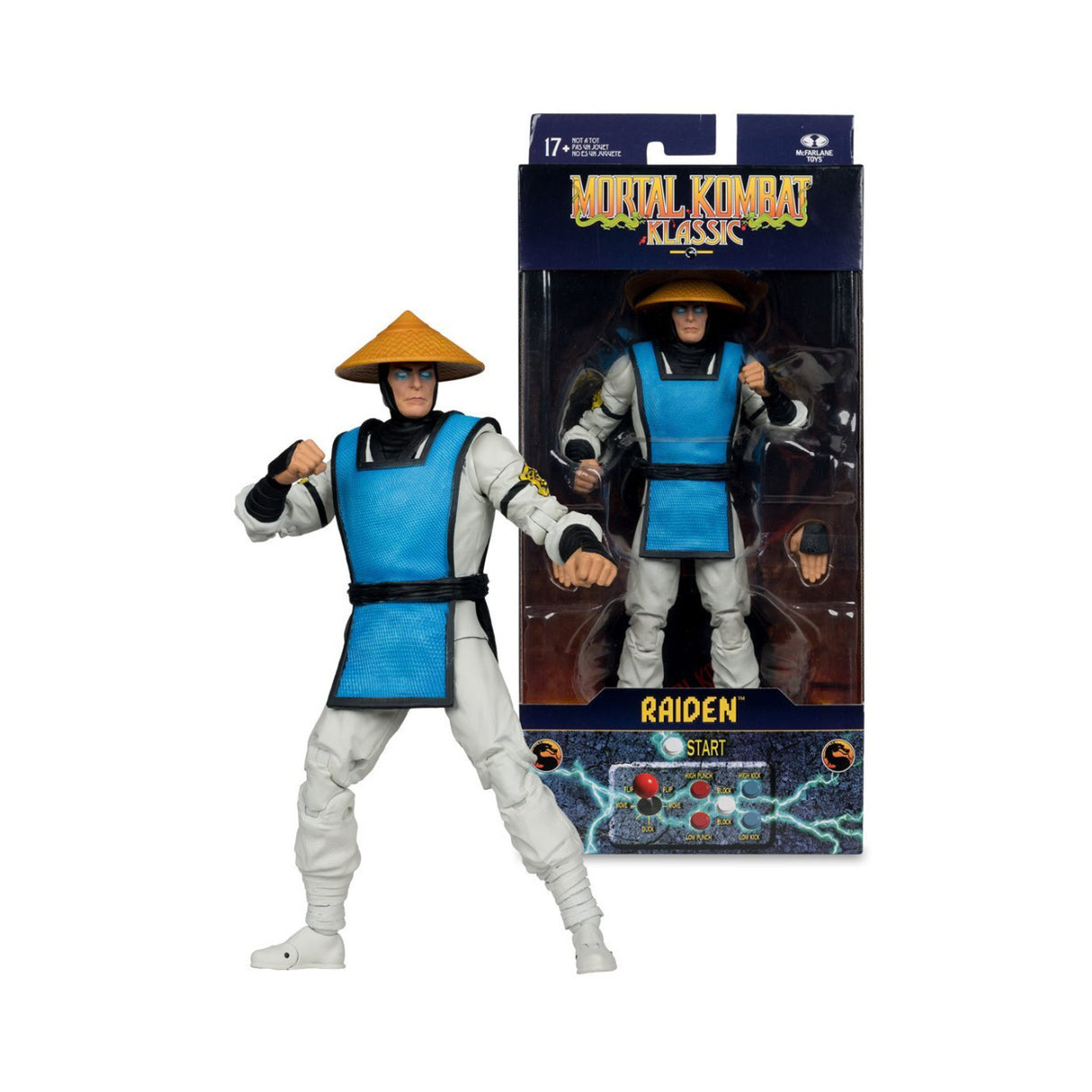 McFarlane Toys Mortal Kombat Klassic Reptile & Raiden 7-In Action Figures Bundle