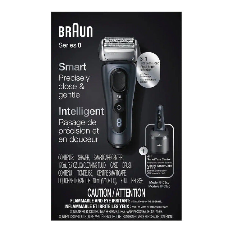 Braun Series 8 8453cc Wet/Dry Electric Shaver - Gray