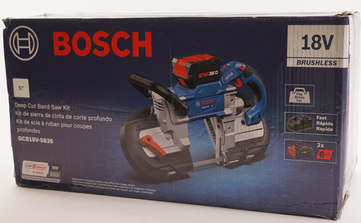BOSCH GCB18V-5B26 18V 5-Inch Deep Cut Band Saw Kit (Open Box)