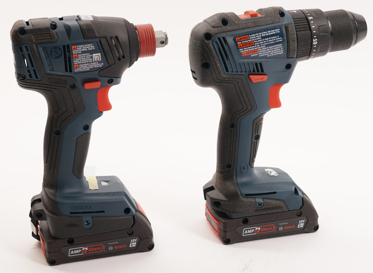 BOSCH GXL18V-240B22 18V 2-Tool Combo Kit with 1/2 In. Hammer Drill/Driver (Open Box)