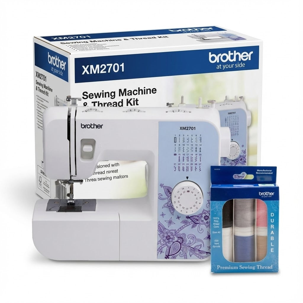Brother XM2701 Sewing Machine with Built In Needle Threader and Thread Bundle