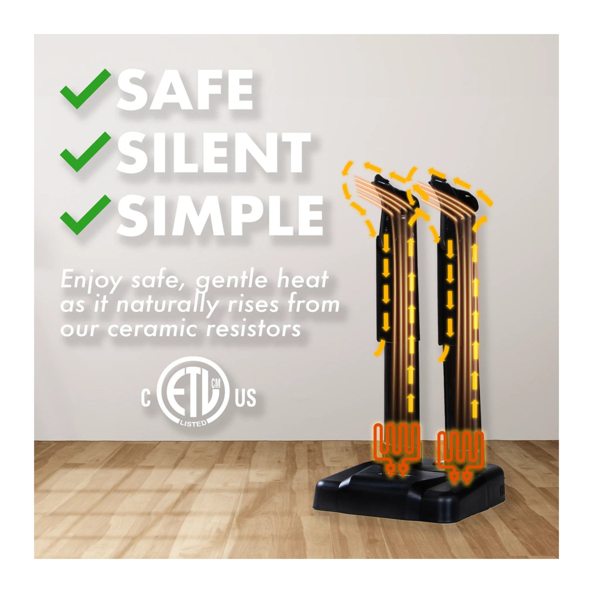 JobSite Silent Boot Dryer with Gentle Heat Prevents Odor and Bacteria