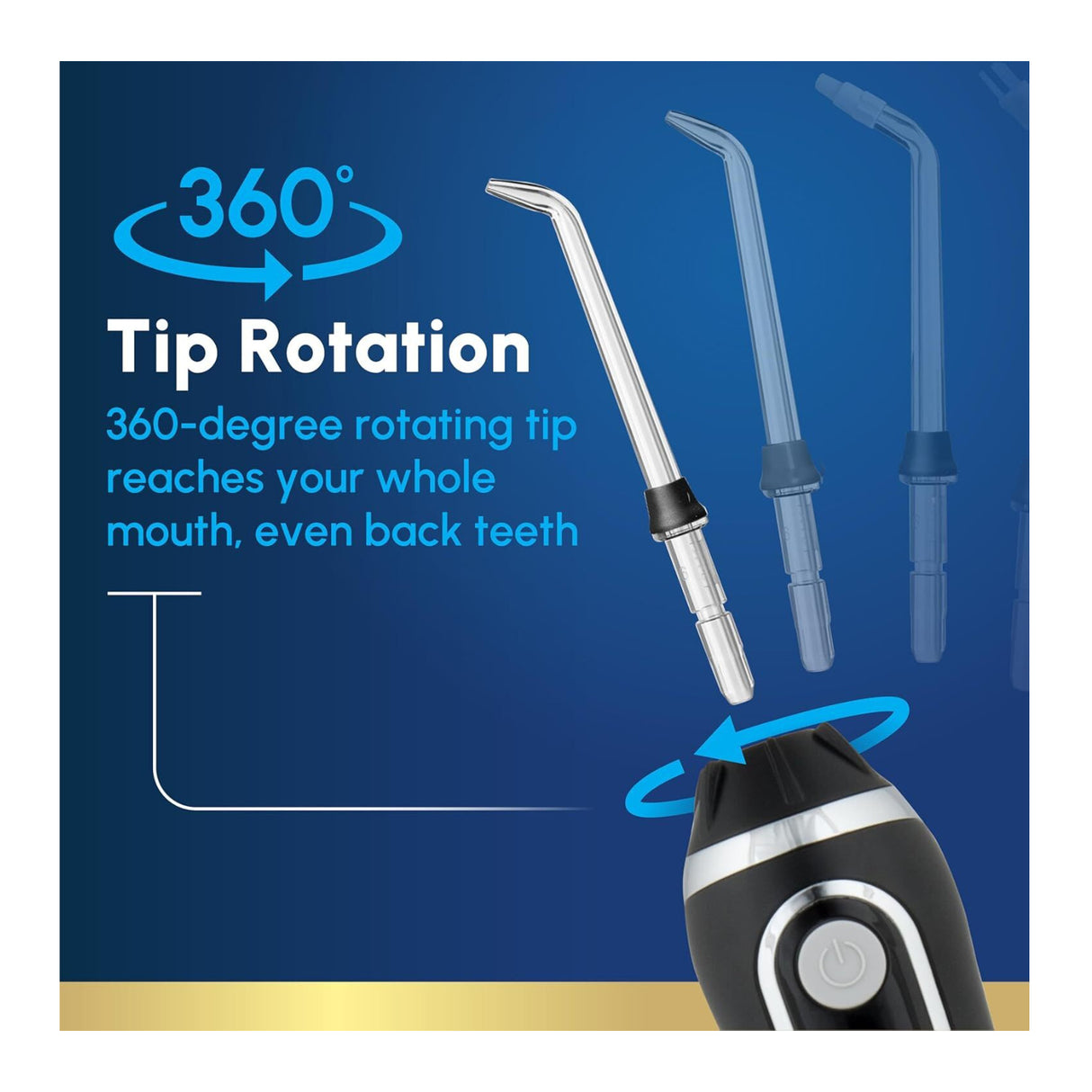 Waterpik Cordless Advanced 2.0 Water Flosser With Travel Bag (Black)