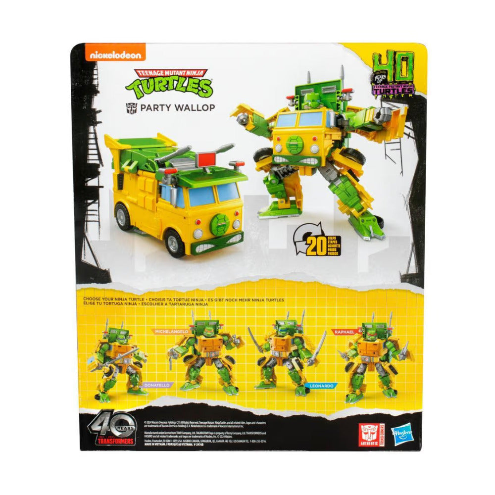 Hasbro Transformers x Teenage Mutant Ninja Turtles Party Wallop 7 Inch