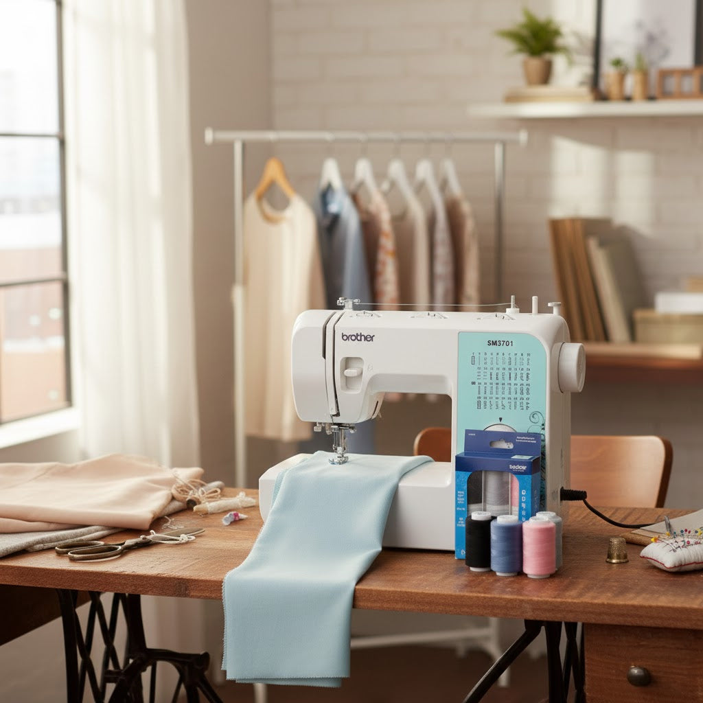 Brother SM3701 Sewing Machine, 37 Built-In Stitches with 6-Pack Thread