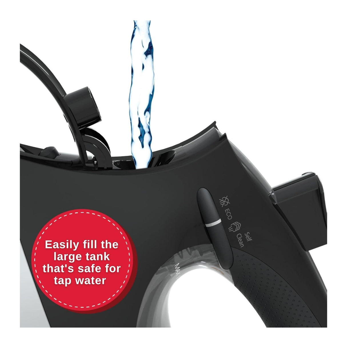 Singer SteamCraft Plus 2.0 Steam Iron 1800W with Stainless Steel Plate (Black)
