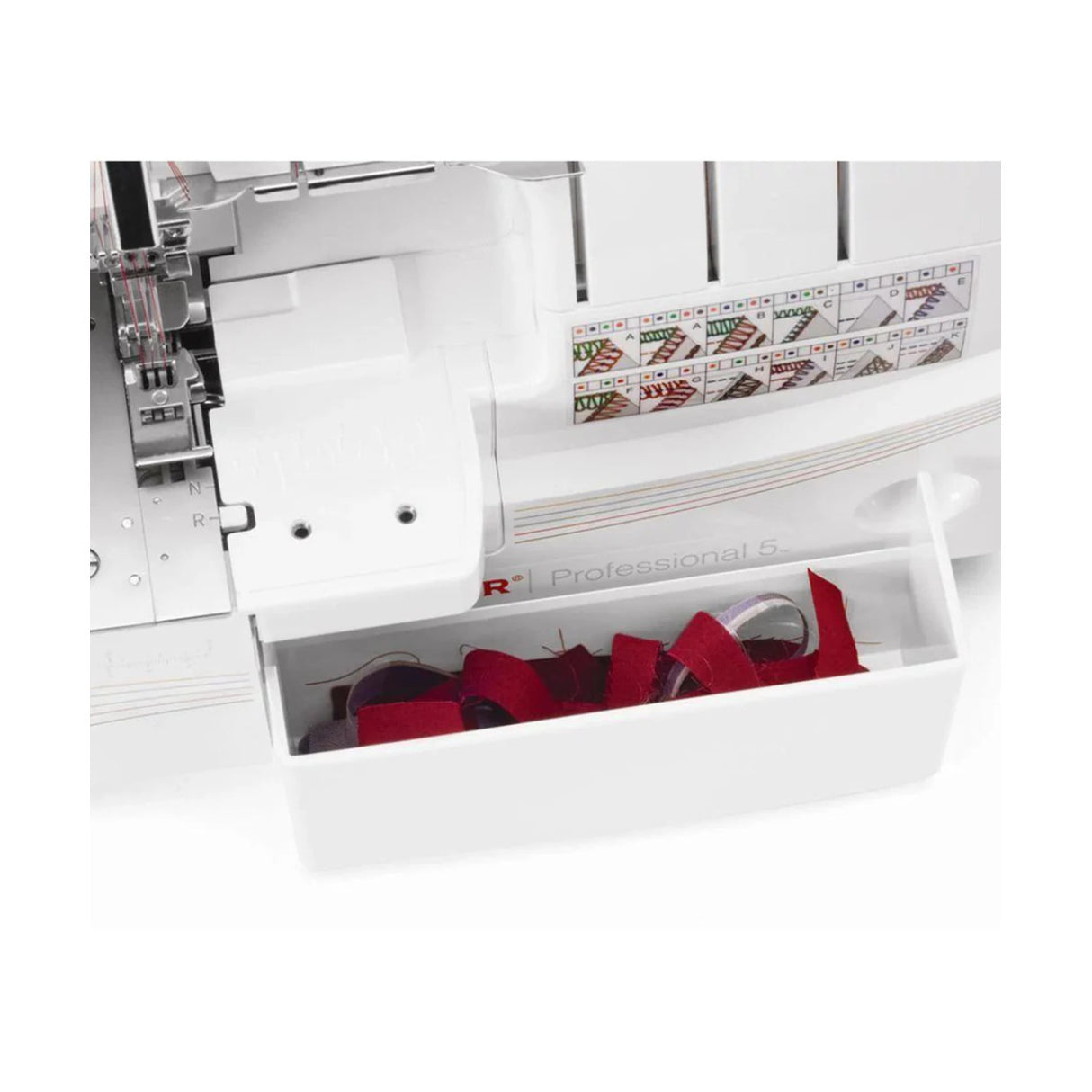 Singer Professional 5 14T968DC Heavy-Duty Metal Frame Serger Overlock (White)
