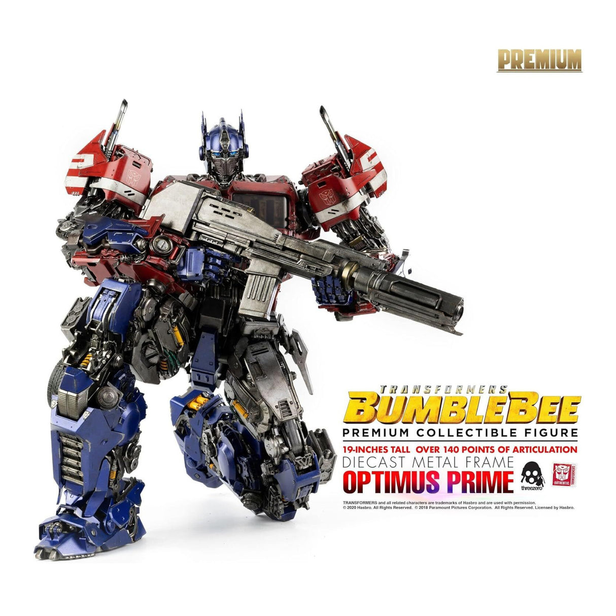 ThreeZero Transformers Bumblebee Movie Premium Optimus Prime Action Figure