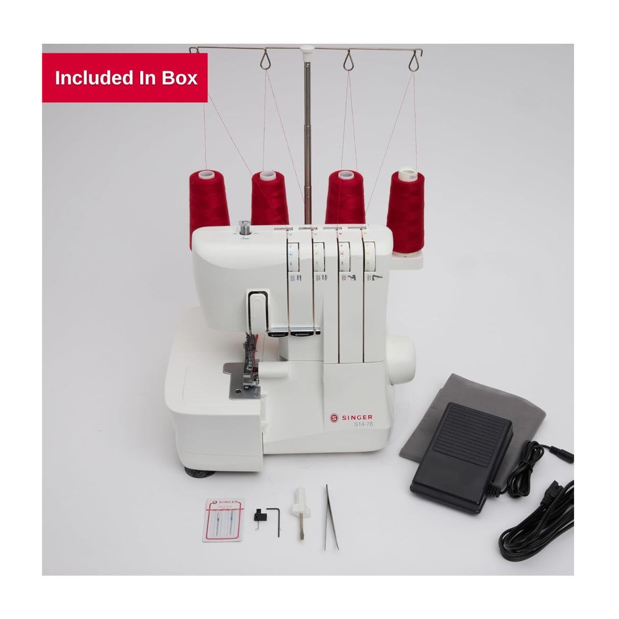 Singer S14-78 Serger Overlock Machine with Accessory Kit and 1200-Stitch/Minute