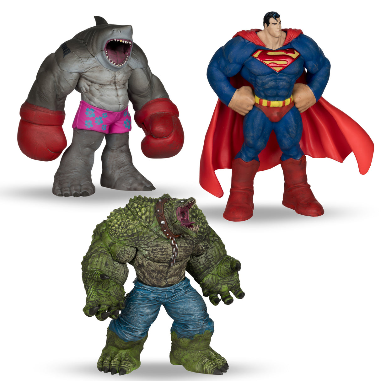 McFarlane Toys Todds Mods 4.5-inch Figures: Superman, Killer Croc & King Shark