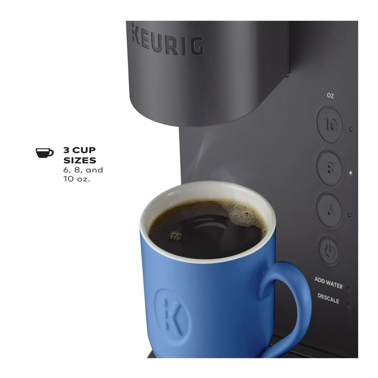Keurig K-Express Essentials Single-Serve K-Cup Pod Coffee Maker (Matte Gray)