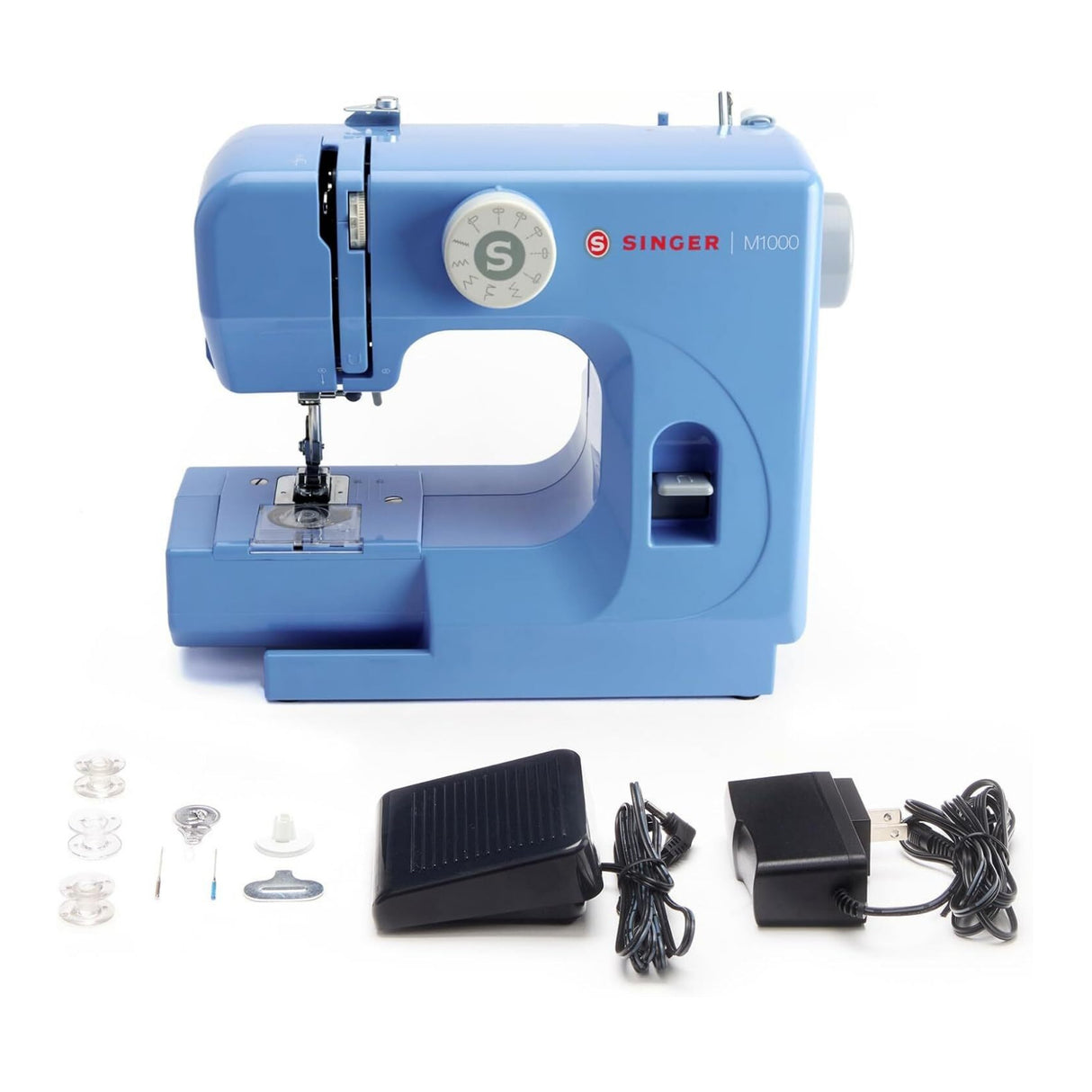 SINGER M1000 Portable Mending Machine with 32 Stitch Applications (Blue)