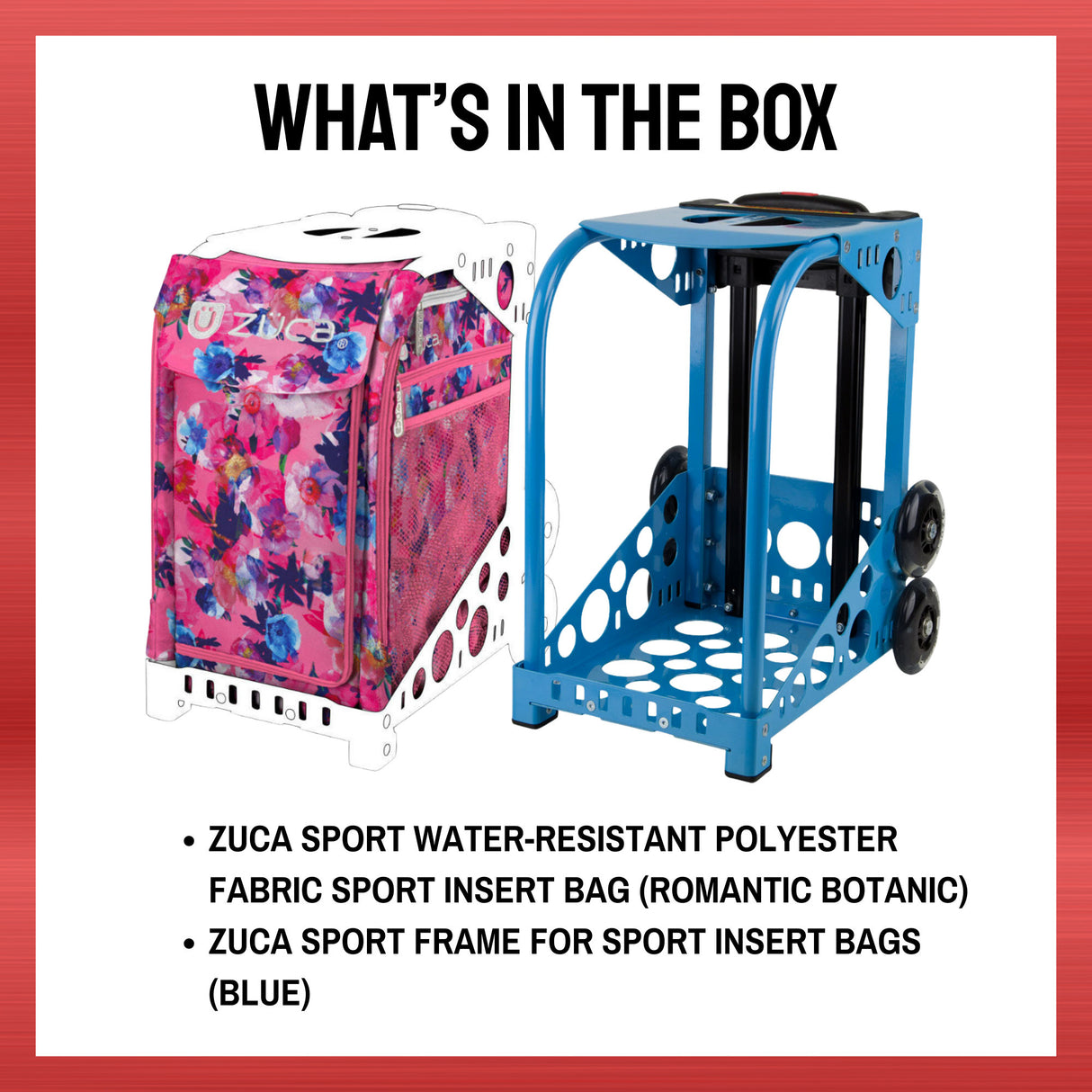 Zuca Sport Frame for Sport Insert Bags (Blue) Bundle with Polyester Insert Bag
