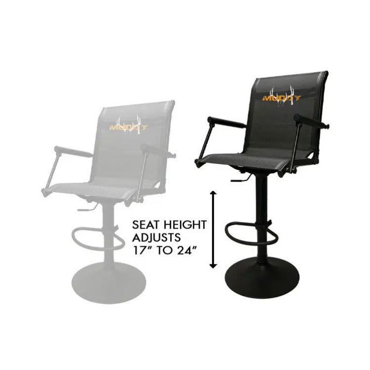 Muddy Swivel Xtreme 360 Degree Adjustable Seat with Flex Tek Comfort (Black)