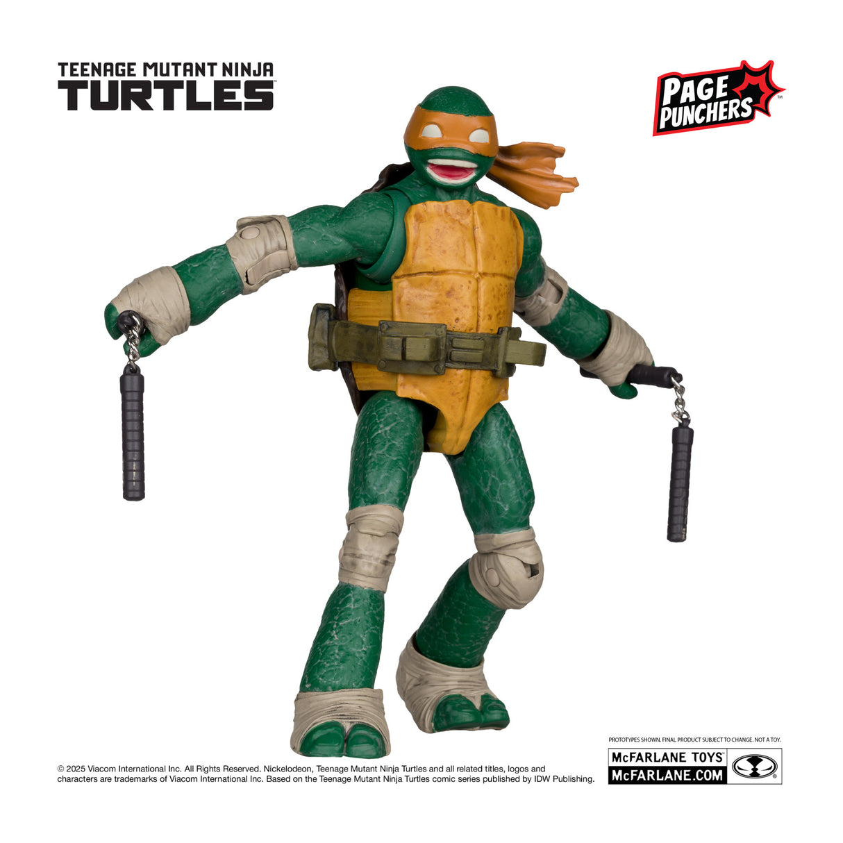 McFarlane Michelangelo (Teenage Mutant Ninja Turtles) with Comic (Page Punchers)