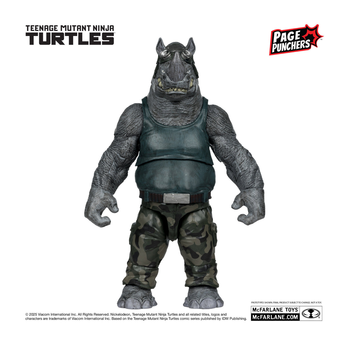 McFarlane Rocksteady (Teenage Mutant Ninja Turtles) with Comic (Page Punchers)