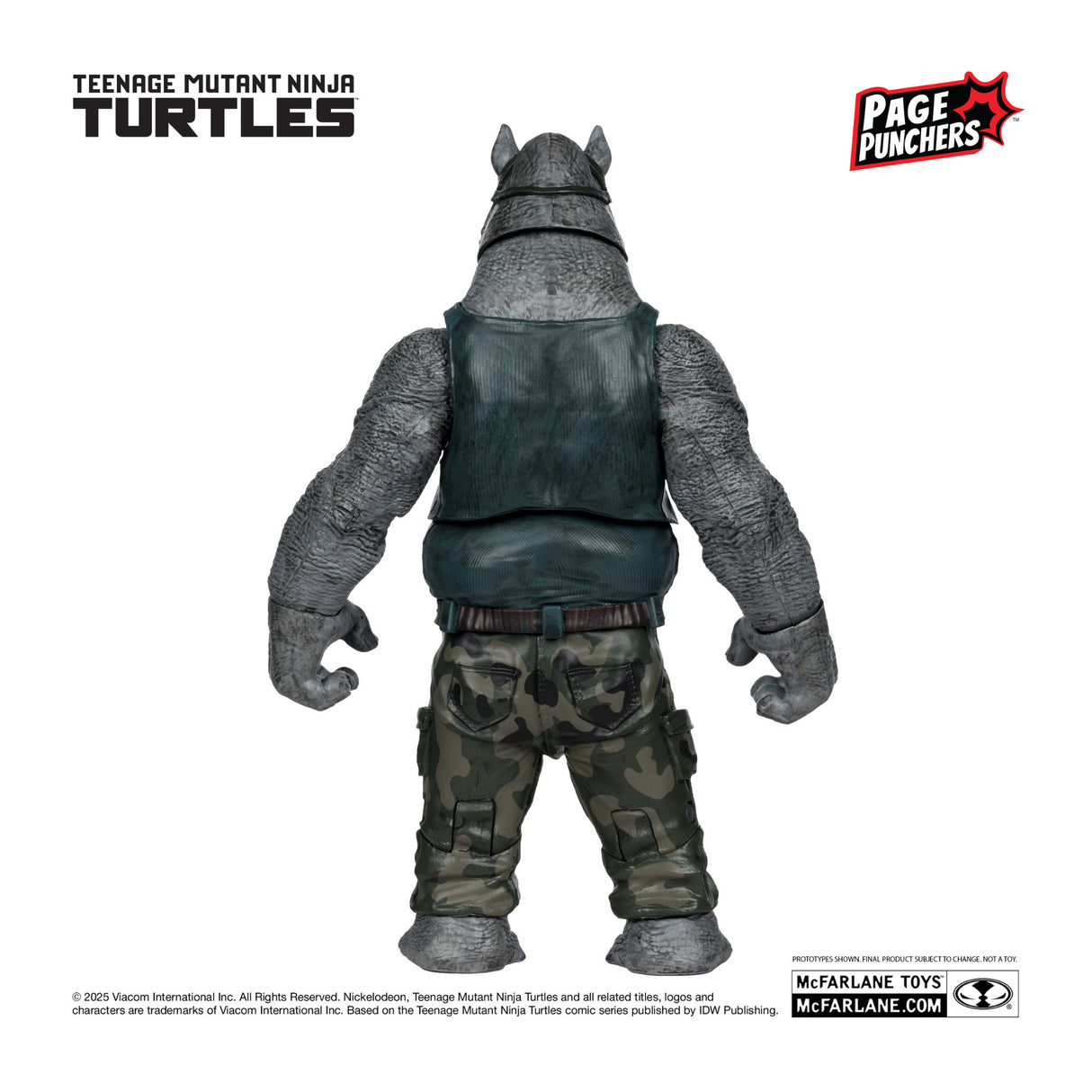 McFarlane Rocksteady (Teenage Mutant Ninja Turtles) with Comic (Page Punchers)