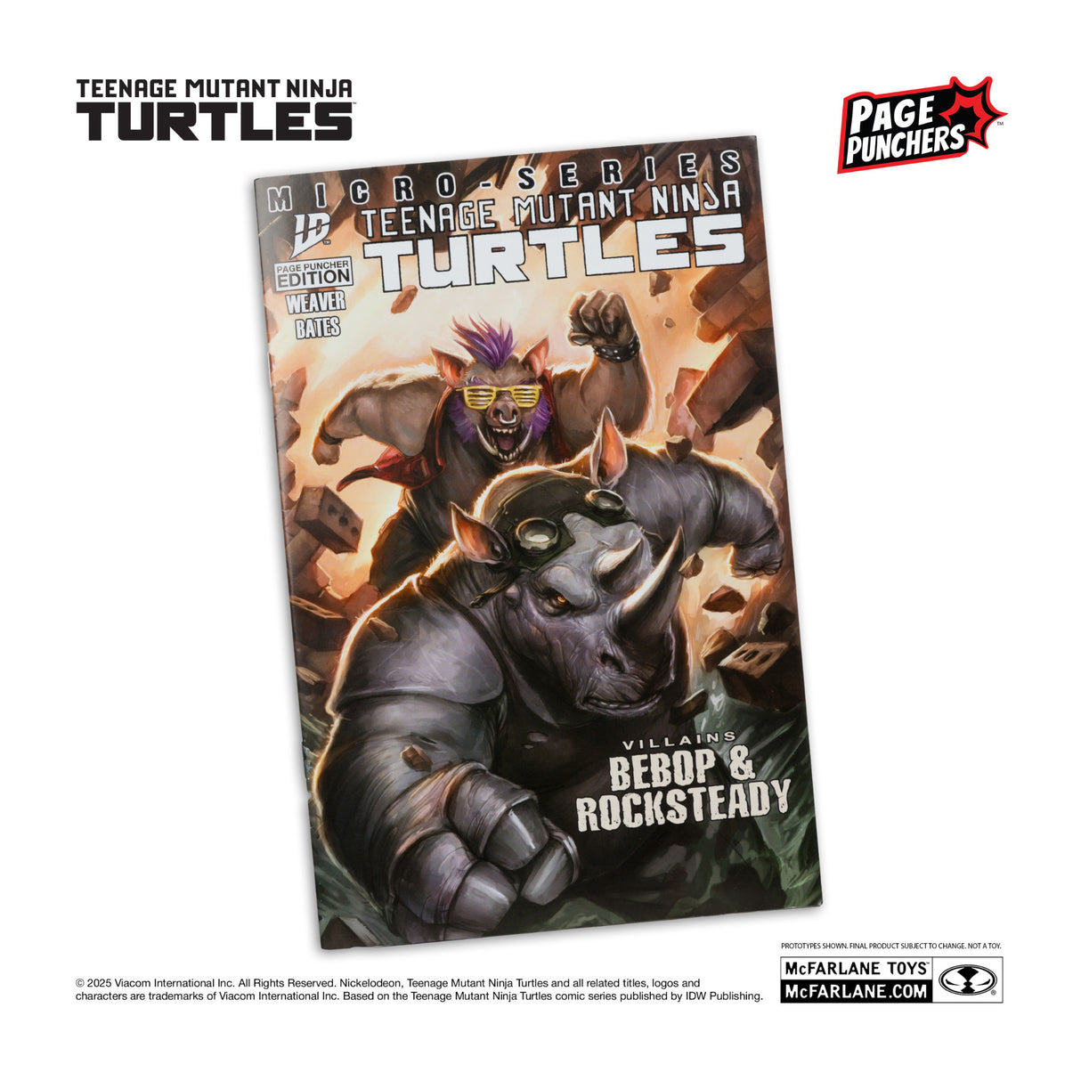 McFarlane Bebop (Teenage Mutant Ninja Turtles) with Comic (Page Punchers)