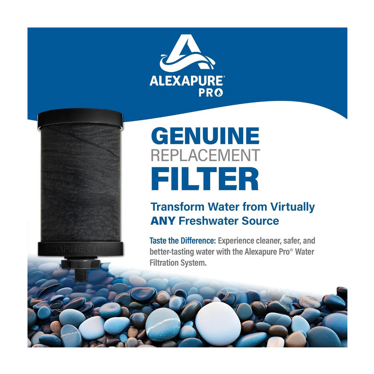 Alexapure Pro Genuine Replacement Water Filter (2 Pack)