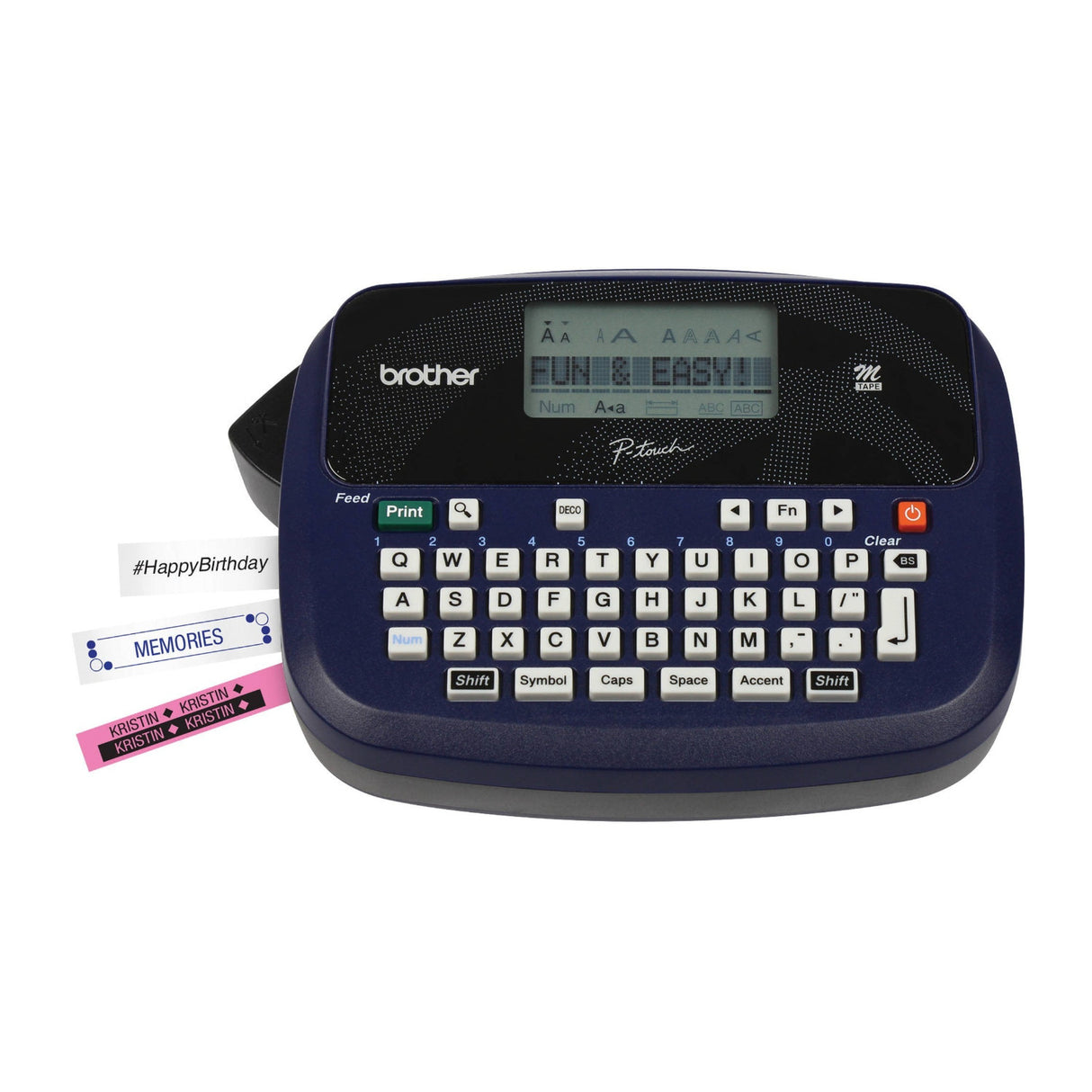 Brother P-Touch PT-45M Personal Handheld Label Maker Prints 1 or 2 Lines of Text