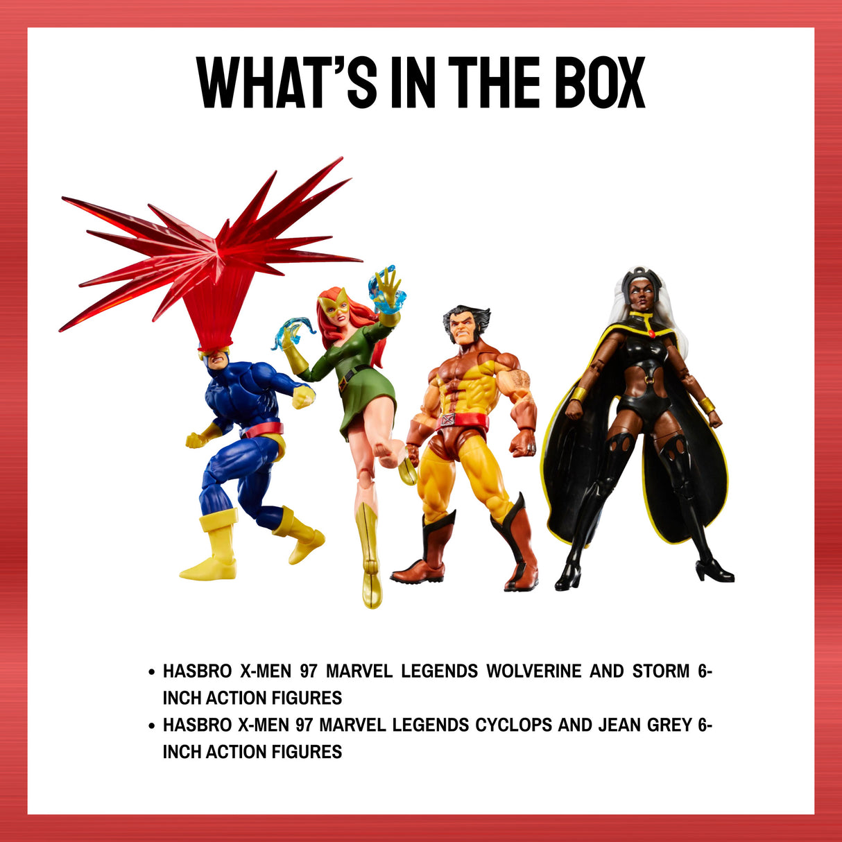 Hasbro Marvel Legends X-Men 97 Wolverine Storm Cyclops and Jean Grey Bundle