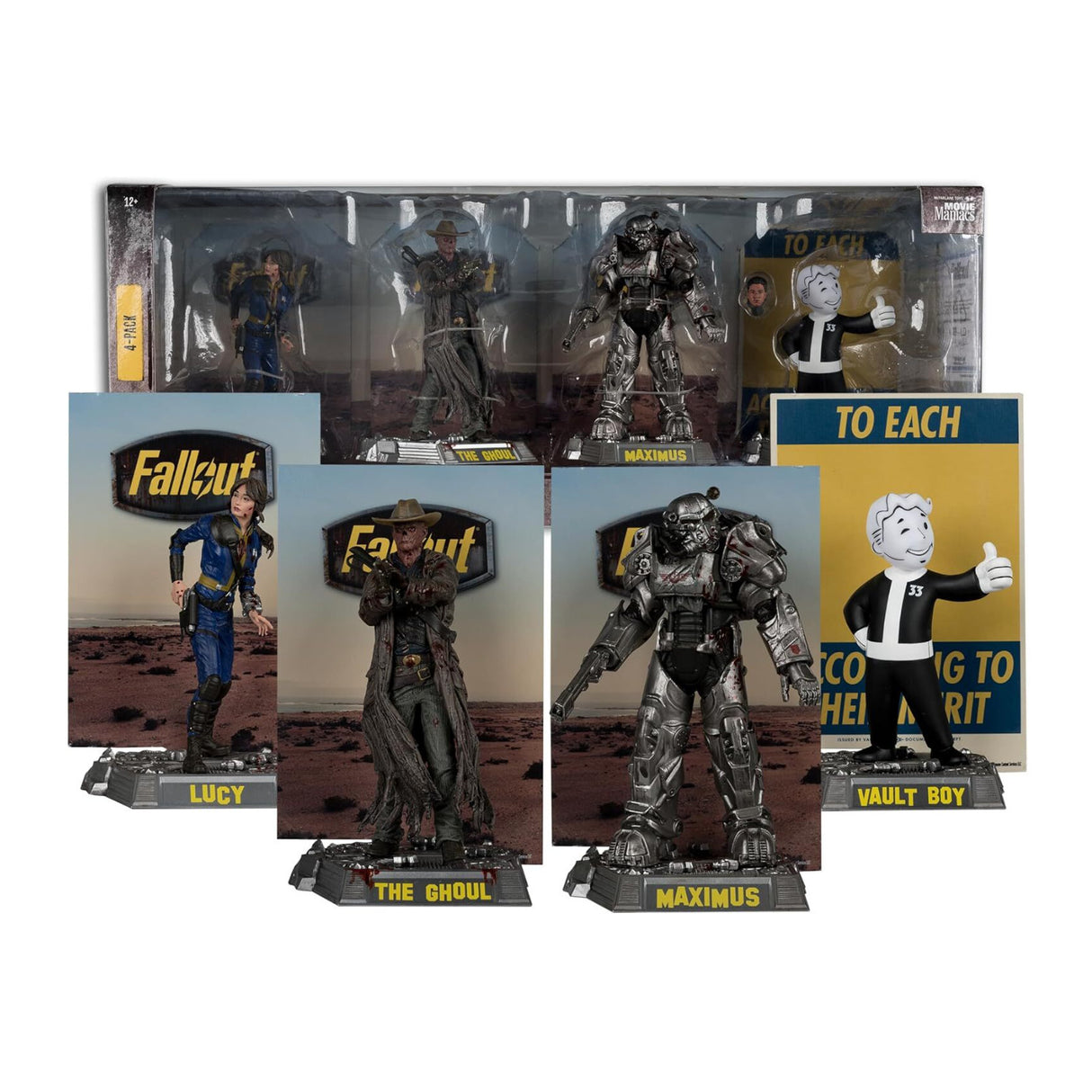 Fallout Lucy, Maximus, The Ghoul & Vault Boy 6-Inch Posed Figures (4-Pack)