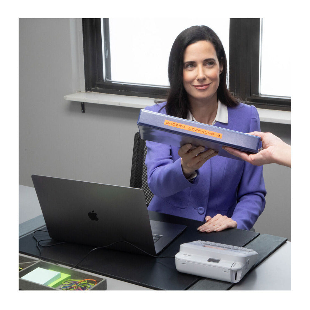 Brother PT-D410 Desktop Label Maker with Hard Case and Laminated Tape Bundle