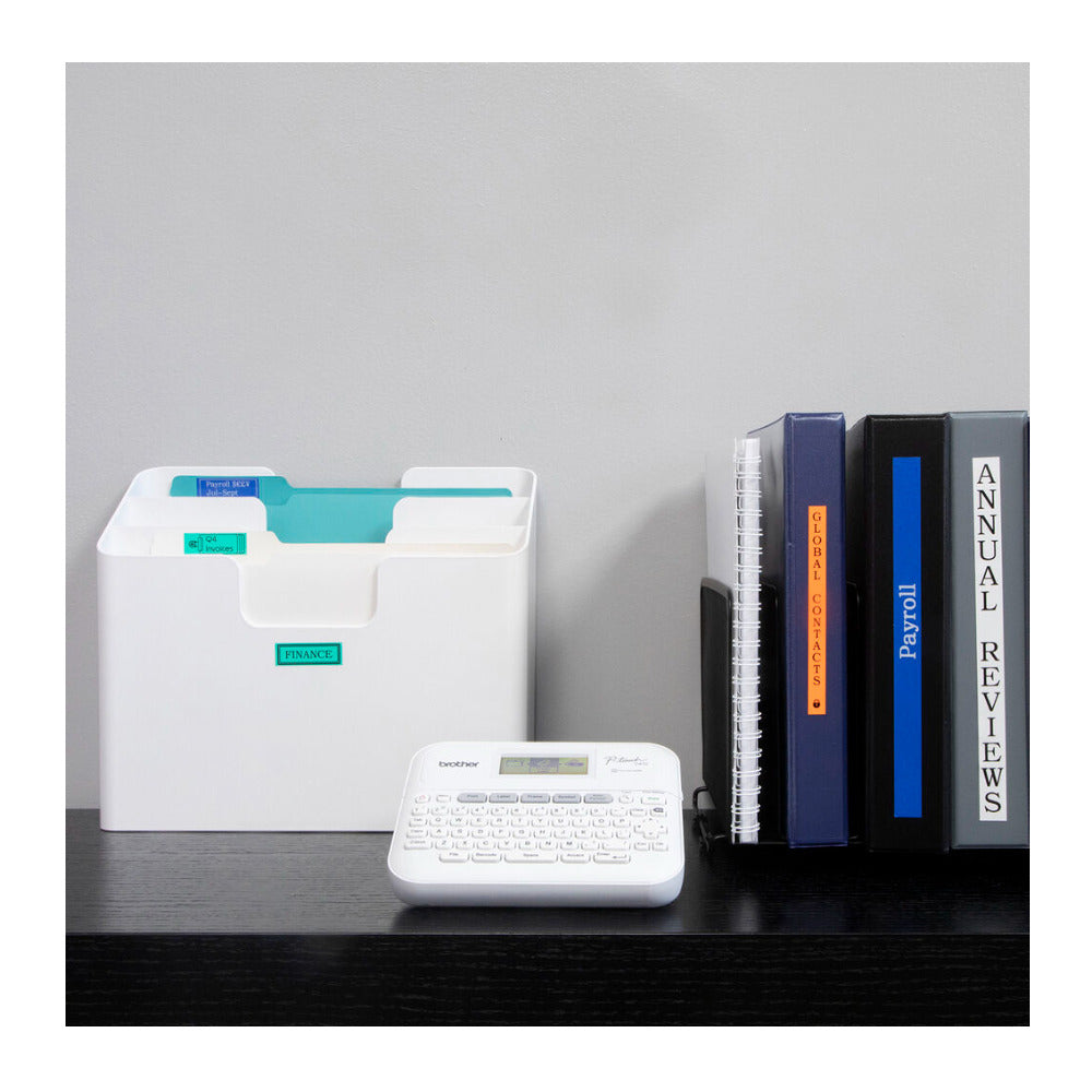 Brother PT-D410 Desktop Label Maker with Hard Case and Laminated Tape Bundle