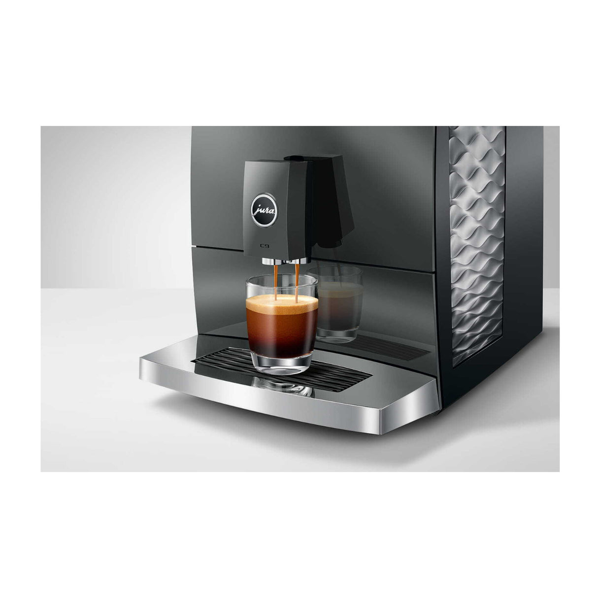JURA C9 Automatic Coffee Espresso Machine with 17 Specialties (Piano Inox)