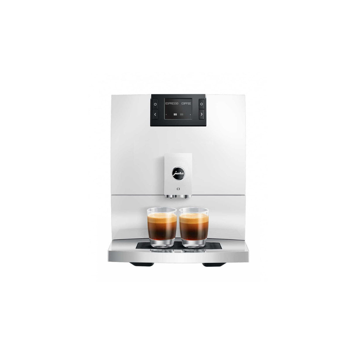 JURA C3 Automatic Coffee and Espresso Machine with 4 Specialties (Piano White)