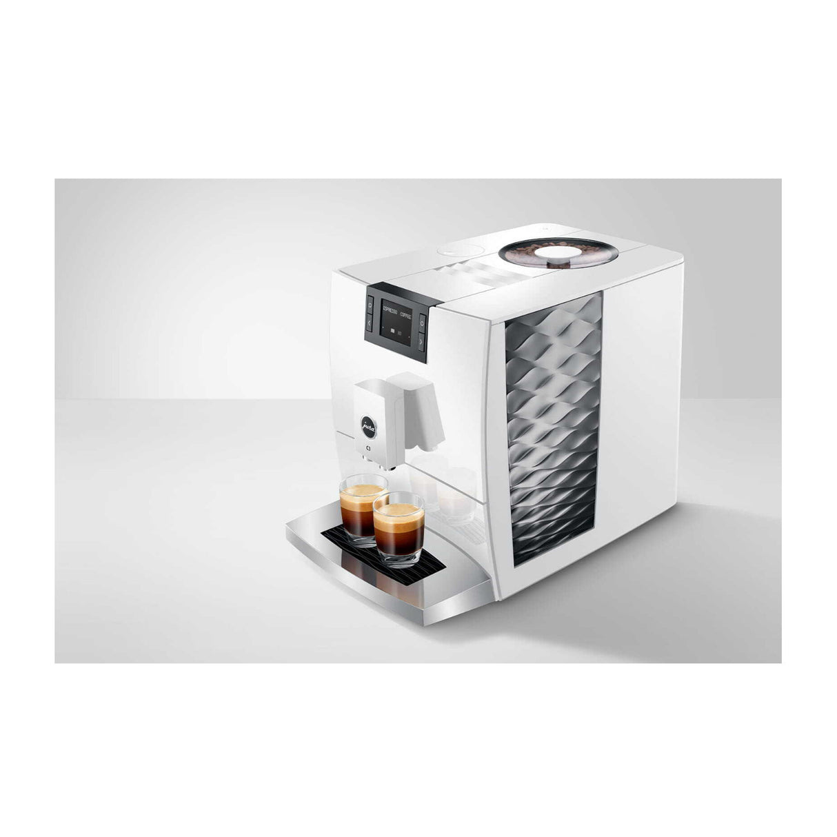 JURA C3 Automatic Coffee and Espresso Machine with 4 Specialties (Piano White)