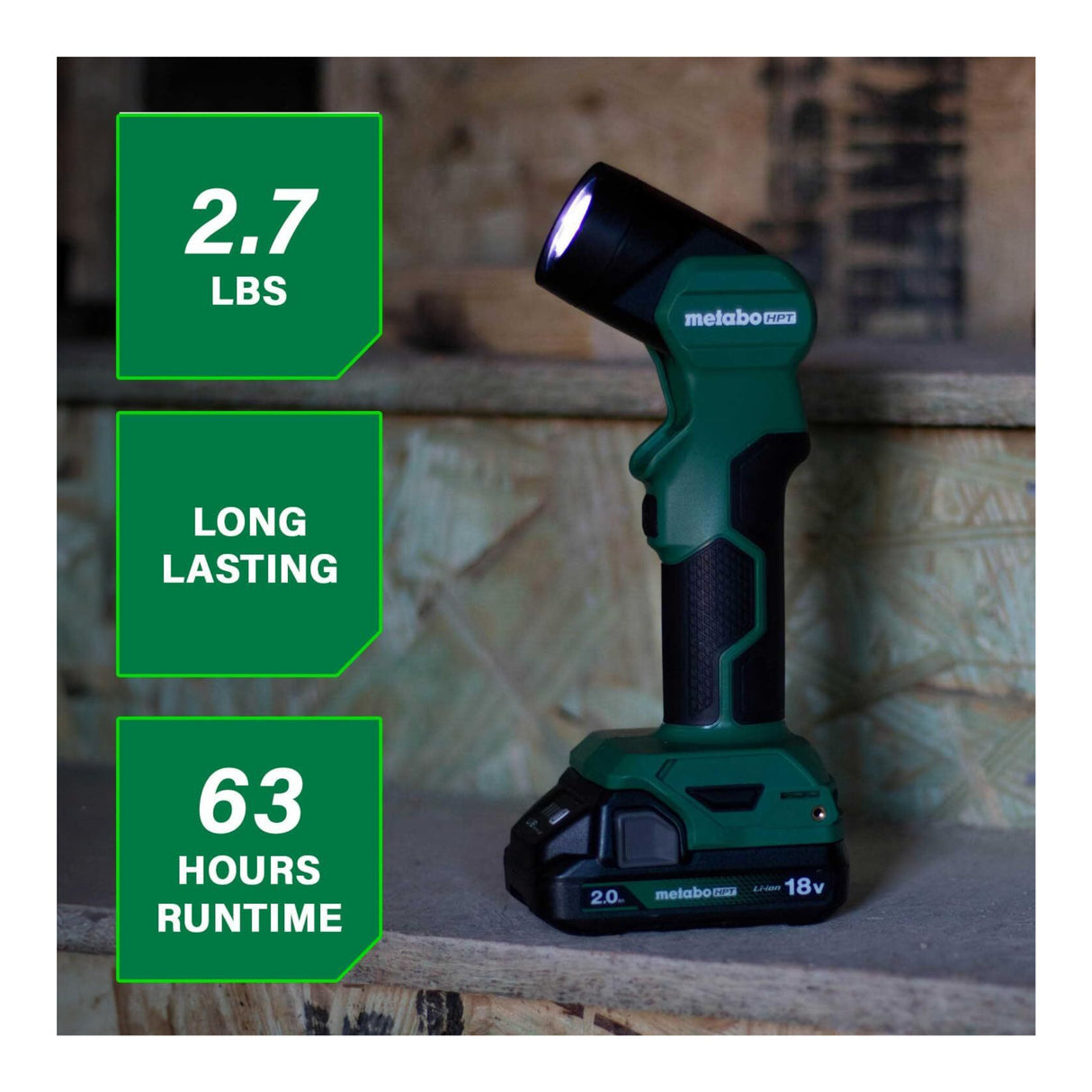 Metabo HPT 18V MultiVolt Cordless 250 Lumens LED Flash Light (Tool Body Only)