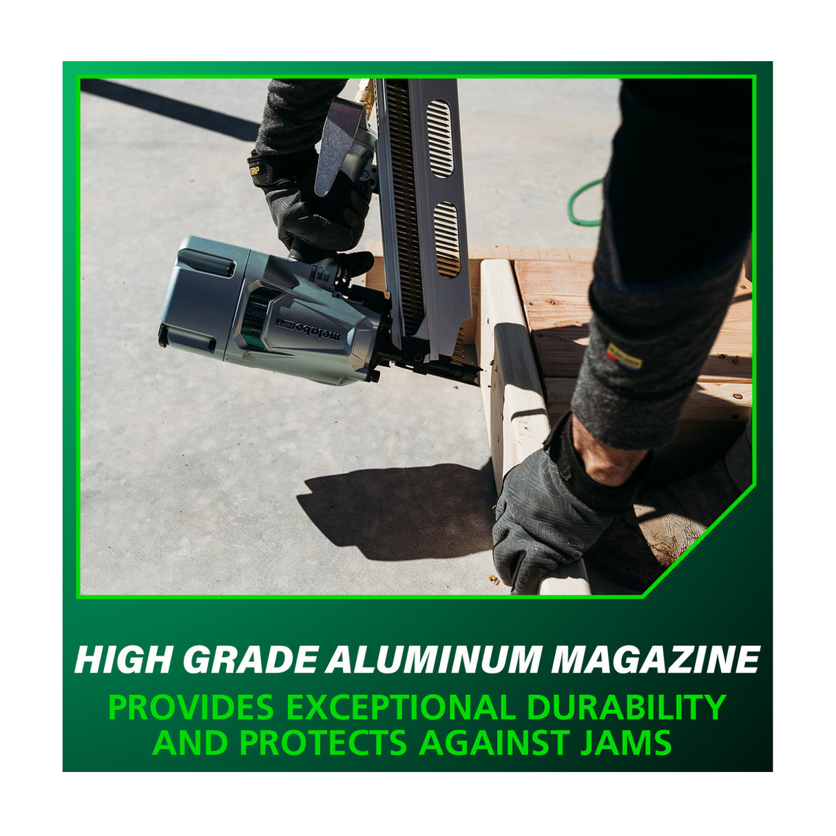 Metabo HPT 21-Degree Pneumatic Framing Nailer with High Grade Aluminum Magazine