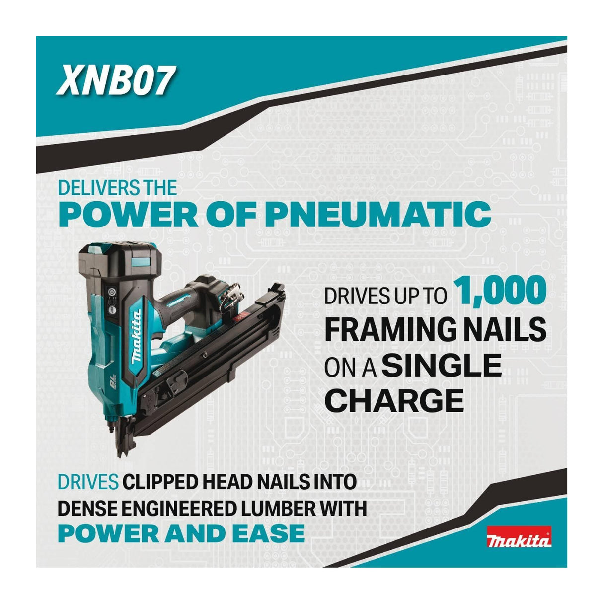 Makita 18V LXT Li-Ion 30 Degree 3-1/2 Inch Cordless Framing Nailer (Tool Only)