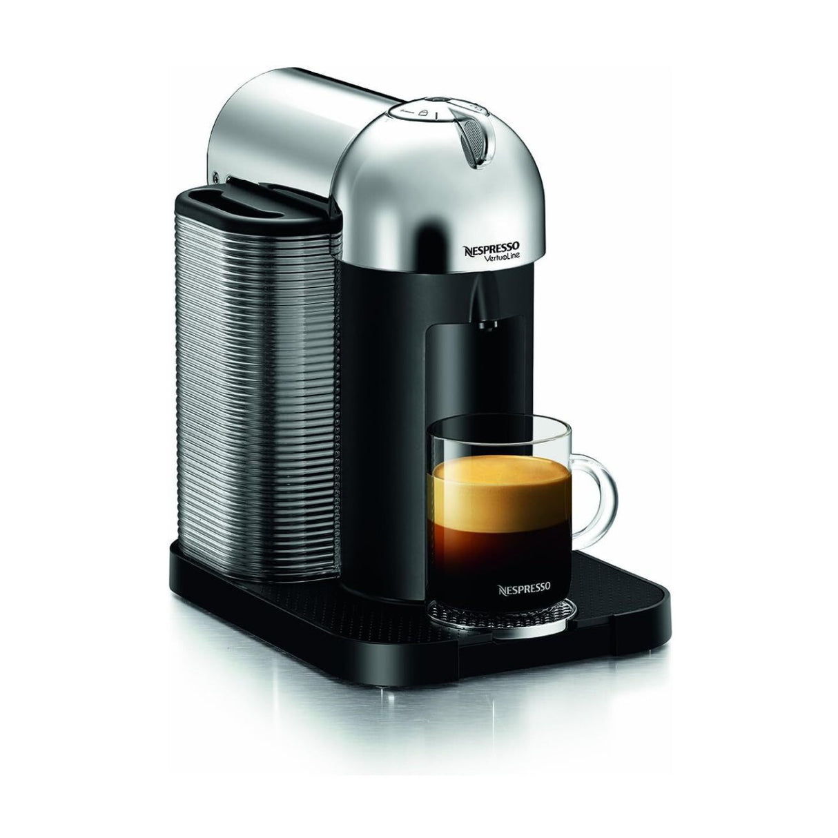 Nespresso VertuoLine Automatic Single-Serve Coffee and Espresso Maker (Chrome)