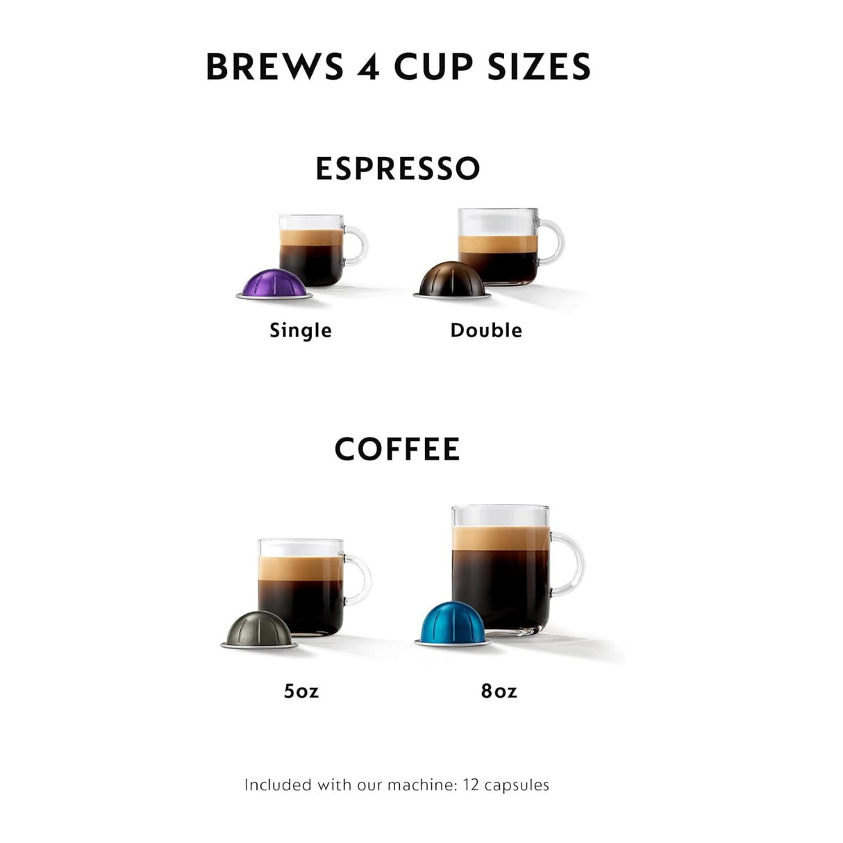 Nespresso VertuoPlus Deluxe Coffee/Espresso Machine with Milk Frother (Black)