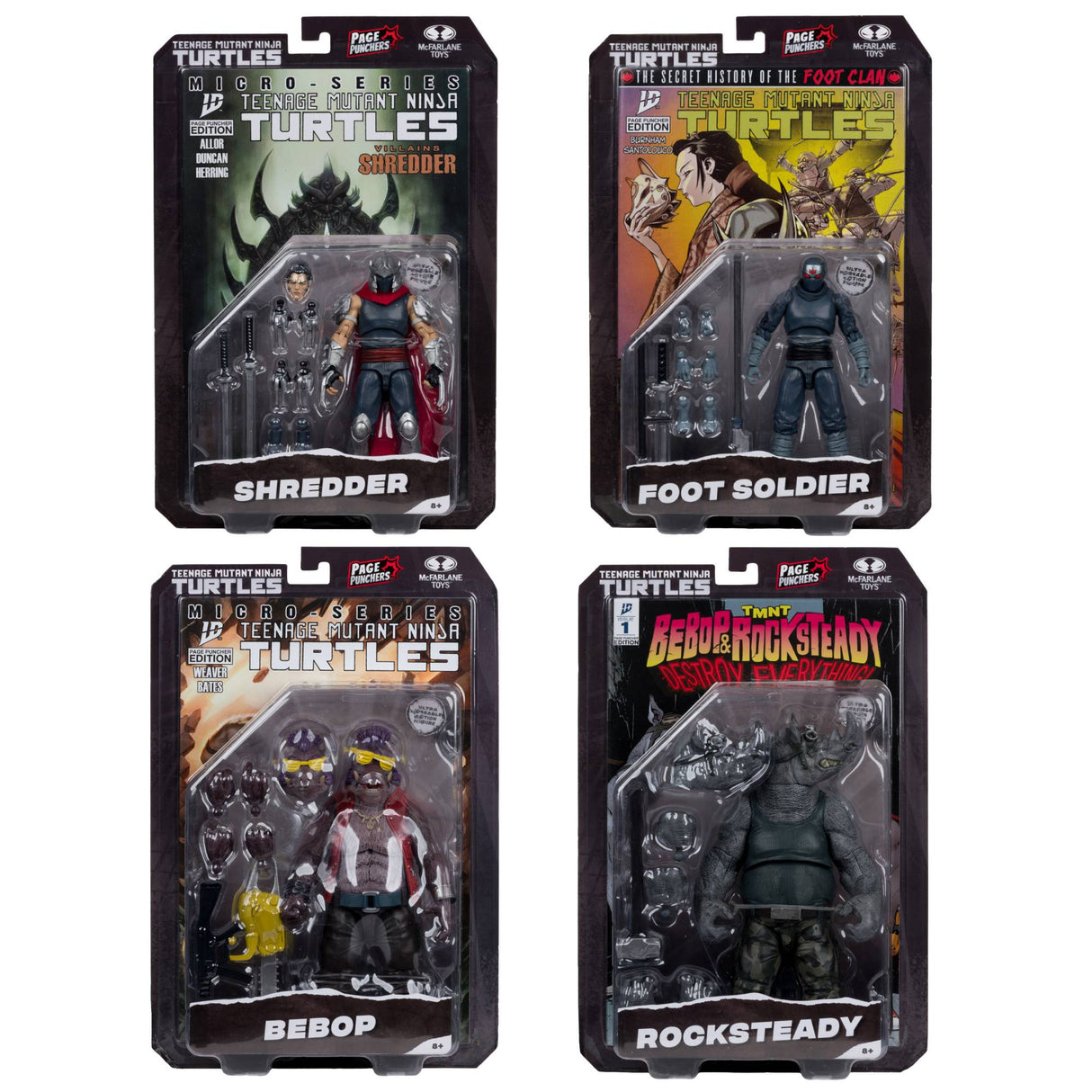 McFarlane Teenage Mutant Ninja Turtles Page Punchers Action Figures 4-Pk Bundle