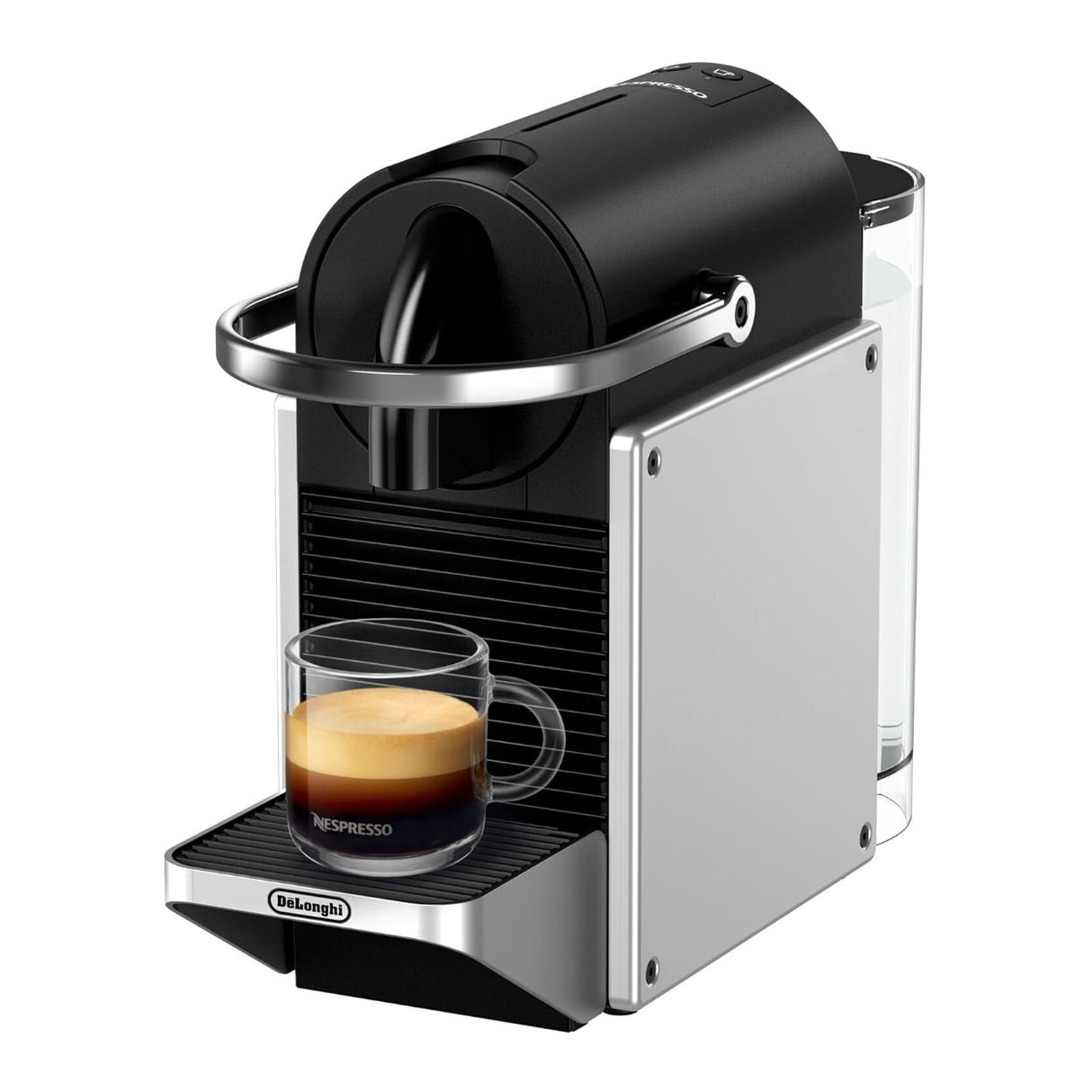 De'Longhi Nespresso Pixie Automatic Espresso Machine with 19 Bar Pressure Silver